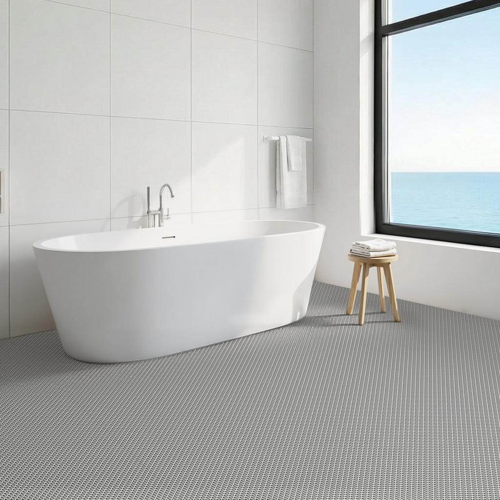 VEVOR Drainage Mat, 3 X 16.4 Ft, PVC Non Slip Commercial Floor Mat, Wet Area Water Drain Splash Matting Hollow Doormat Roll