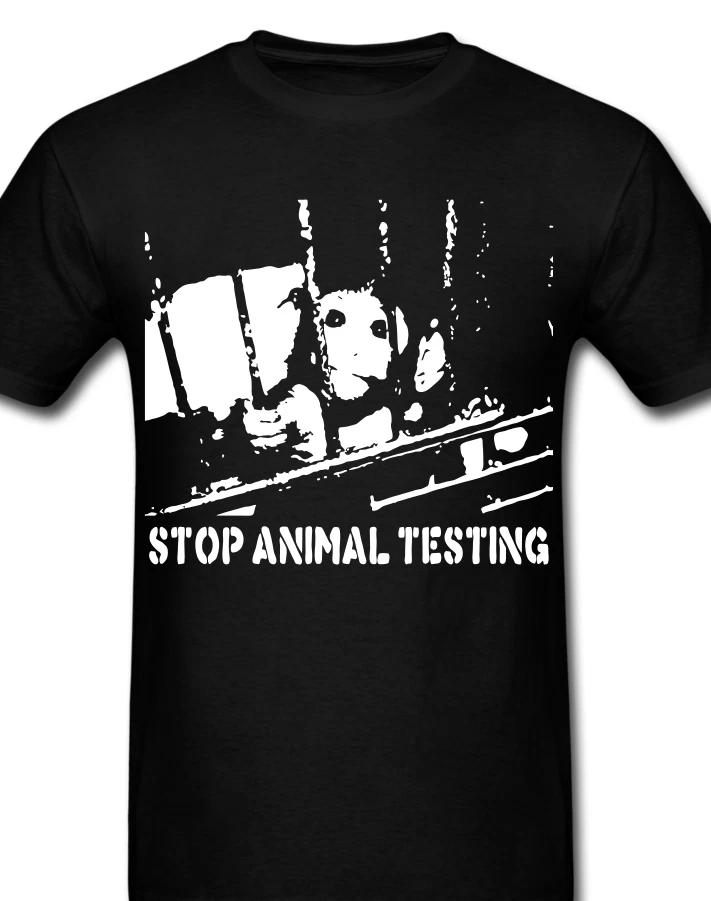 Stop Animal testing T shirt Tee Vegan Protest animal rights movement ALF organic L