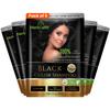 Herbishh Schwarzhaar-Färbeshampoo (25ml x 5 Beutel) | 100% Grauabdeckung, Ammoniakfrei, Sofort-Haarfärbeshampoo für Damen & Herren | Langanhaltend & Tra