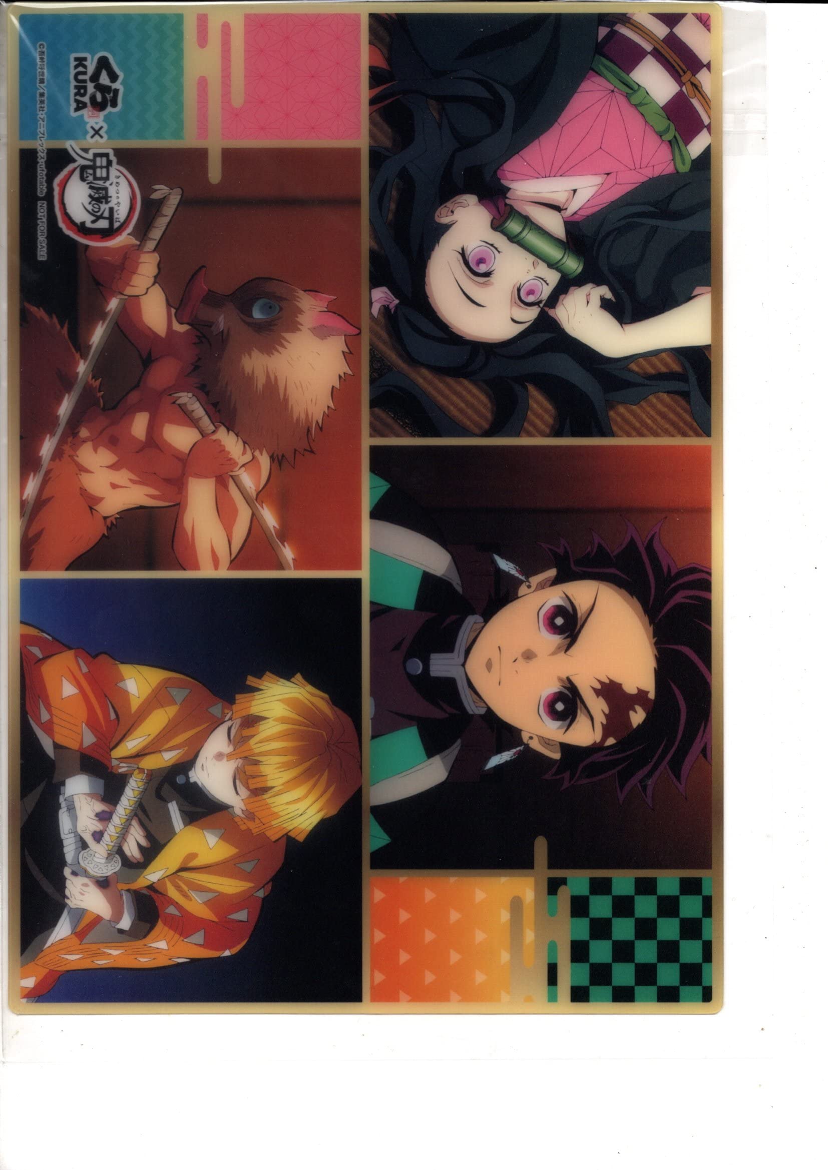 

Настольный коврик Demon Slayer коллаборация Kura Sushi Камадо Тандзиро Нэдзуко Дзэницу Иносукэ