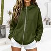Women's Casual Zip-Up Hoodie Sweatshirt with Pockets