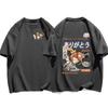 2025 Men T-shirts Intrage Japan Kanji Cartoon T-shirt Fun Graphics Kawaii Clothing Streetwear Peach Khaki Top Large Harajuku Top