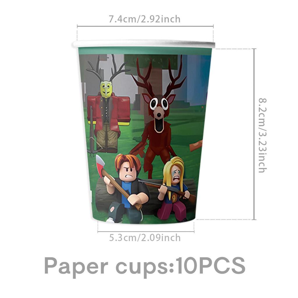 Robox Forest 99-Day Themed Kids' Party Disposable Plates, Napkins & Tablecloth Set