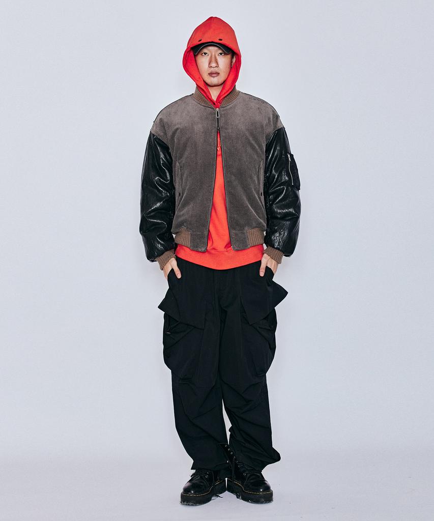 Millimillion Mudstone Corduroy Ma-1 Jacket J07- Gray
