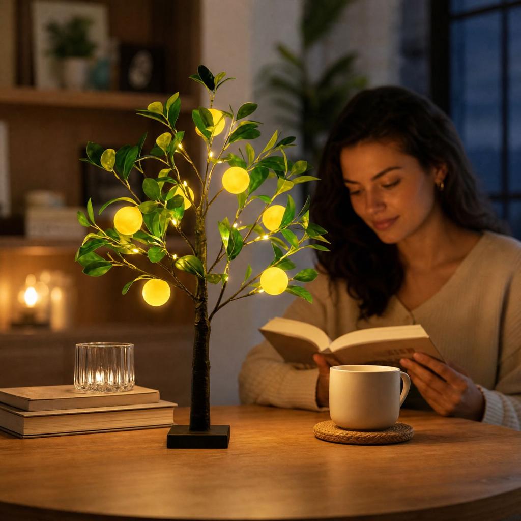 Artificial Lemon Tree Plant Decoration for Home Tabletop