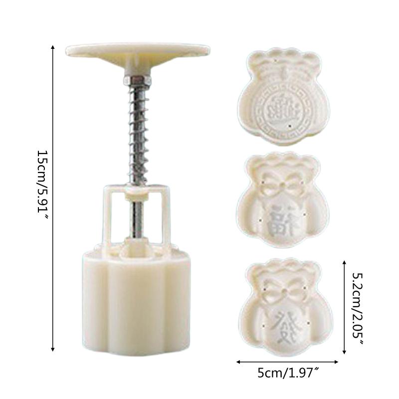 50g Sacos de Bênção Fofos Moldes para Pastelaria Molde de Bolo da Lua Molde de Bolo da Lua Pressão Manual Material Plástico Acessórios de Cozinha