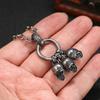 Men's Black Skull Necklace Pendant Thai Silver Retro Jewelry
