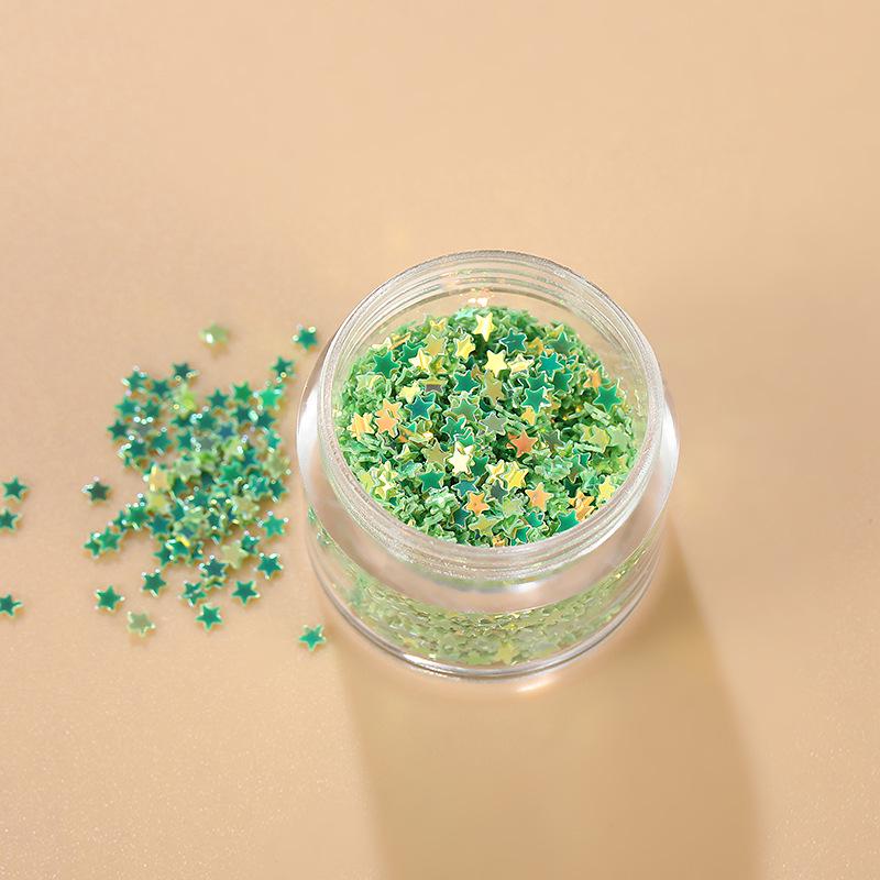 Korean Laser Star Nail Art Stickers: Trendy Handmade Glitter Decorations