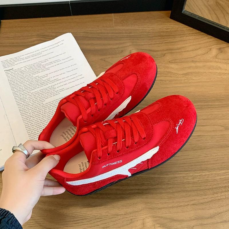 

Ретро кроссовки для тренировок Форрест Гамп женские 2025 лето новая расцветка повседневные универсальные спортивные туфли плоские дышащие кеды 40 красный