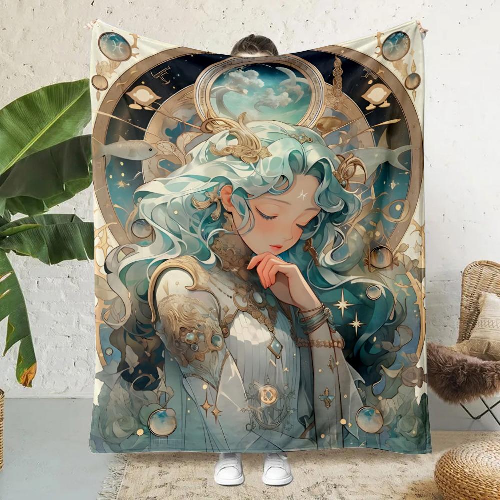 Anime Cartoon S-Sailor Moon Printed Blanket Picnic Blankets Warm Blanket Soft and Comfortable Blanket Home Travel Birthday Gift