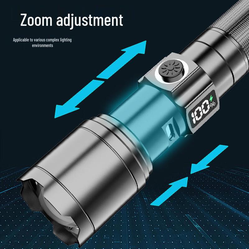 Nu Feng LCD Digital Display Rechargeable Flashlight