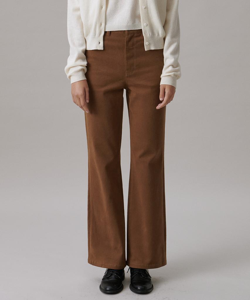 Tuddment Cotton Flared Pants_Camel