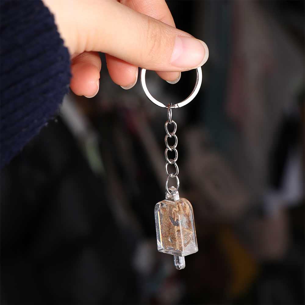 Milk Tea Flower Slice Keyring Glow Cup Fruit Ice Cream Keychain Grape Pendant   Car Keychain