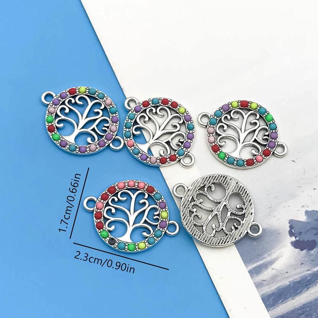 5/6pcs Zinc Alloy Colorful European and American Style Small Pendants Charms Connectors For Jewelry Making Bracelet Findings