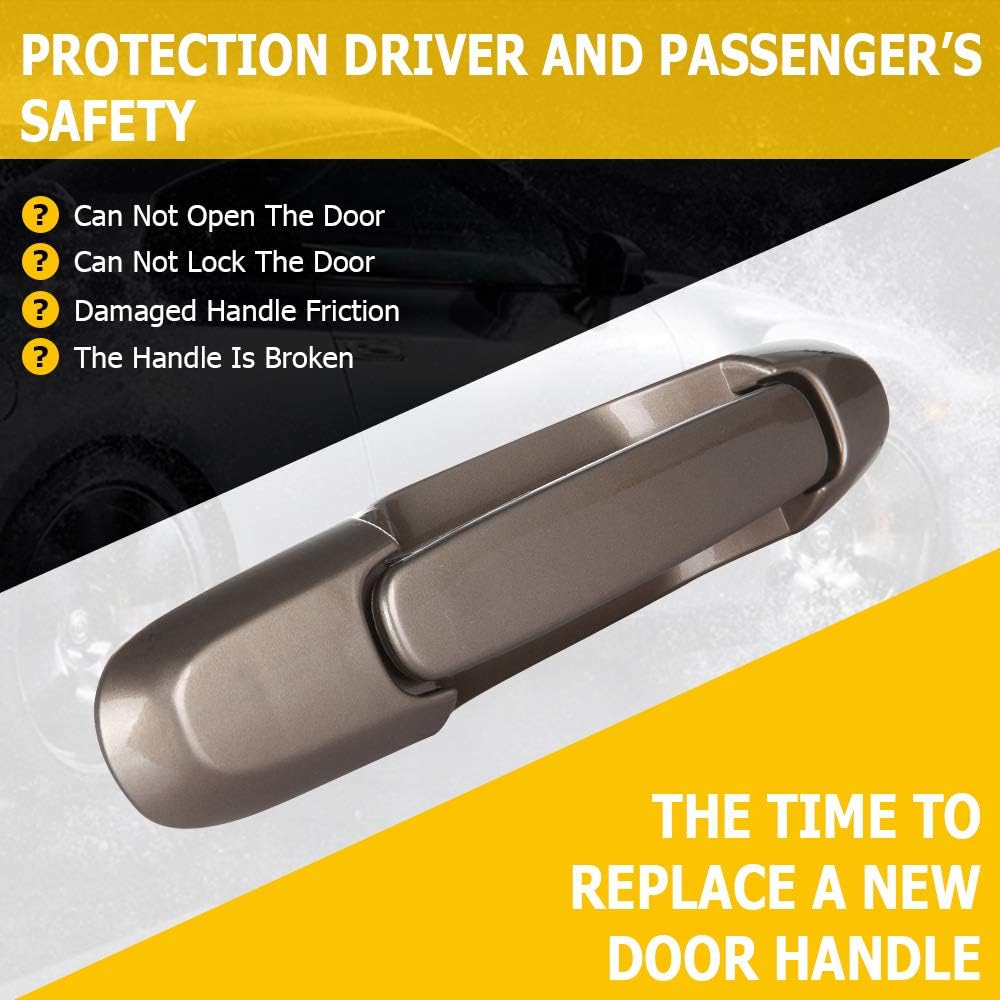 OCPTY Door Handle Exterior Rear Driver Passenger Side Replacement fit 1998-2003 for Sienna Outside Door Handle Beige