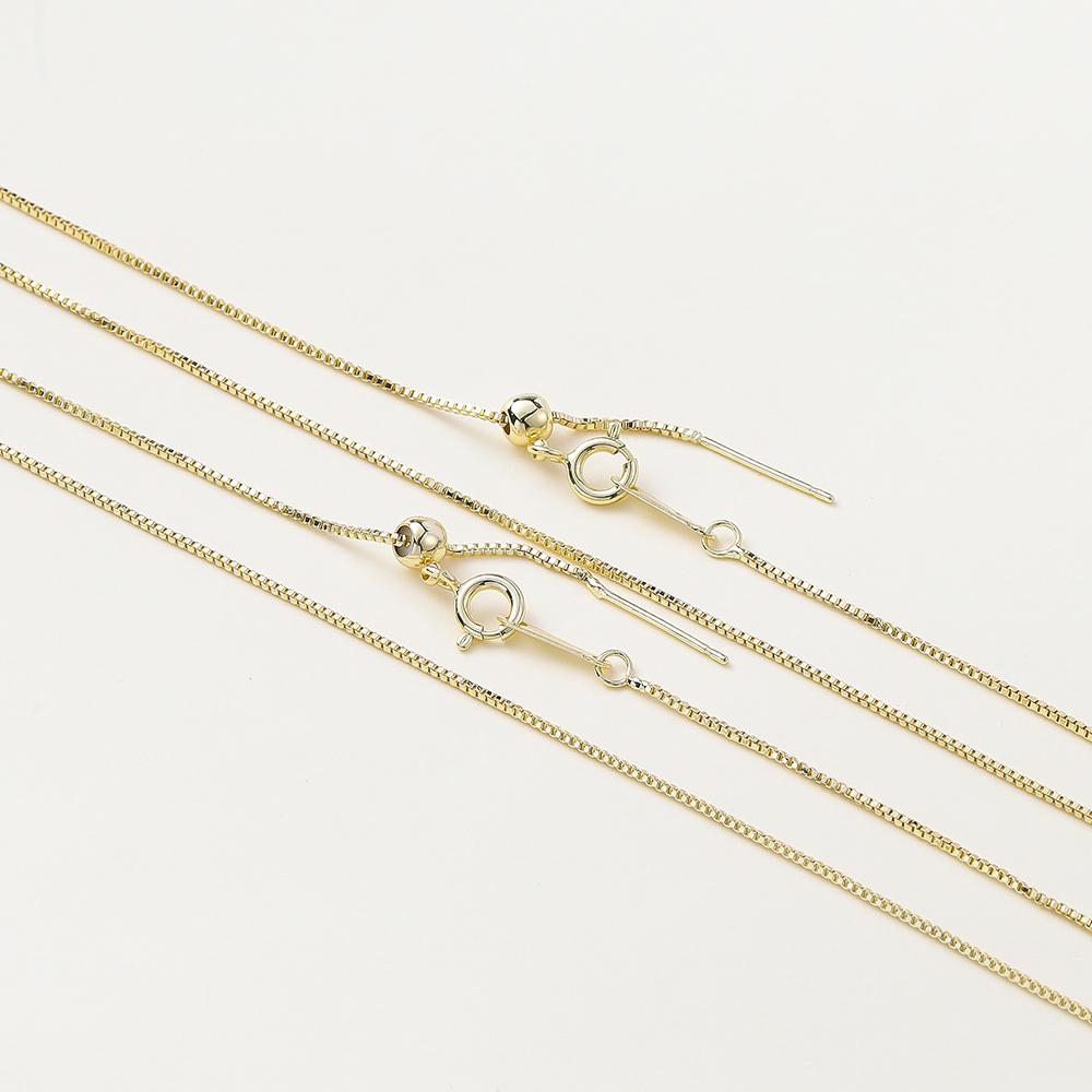 

2pcs/bag 48cm 14K/18K Gold Plated Venice Adjustable Necklace Chain For Women Fashion Classic Pendant Chain DIY Jewelry Making