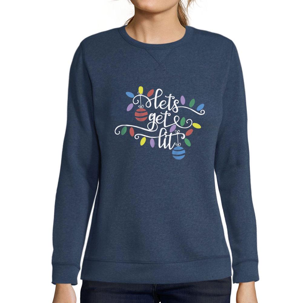 ULTRABASIC - Women's Printed Graphic Sweatshirt Lets Get Lit