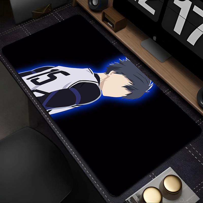 Mouse Pad Japan Anime Blue Lock Nagi Seishiro Mousepad PC Gamer Keyboard Rug Black and White Laptop Gaming Accessories Desk Mat