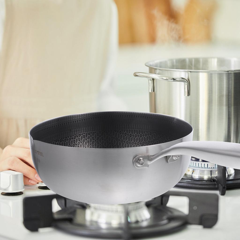 Honeycomb Stainless Steel Saucepan Milk Pan Nonstick Cooking Pot Kitchen Essential Saucepan Cooking Pot