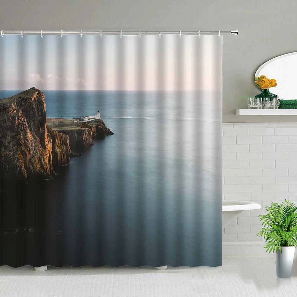 Forest Pathway Print Water-Resistant And Mildew-Resistant Shower Curtain With Nature-Inspired Design For Serene Bathroom Decor