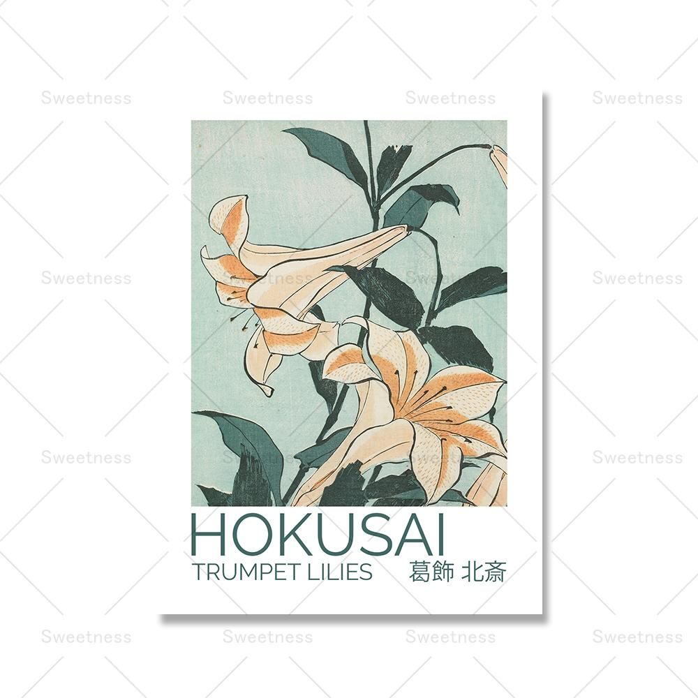 The Great Wave Surfing Poster Katsushika Hokusai Exhibition Canvas Painting Print Picture Vintage Wall Bedroom Home Decoration No Frame