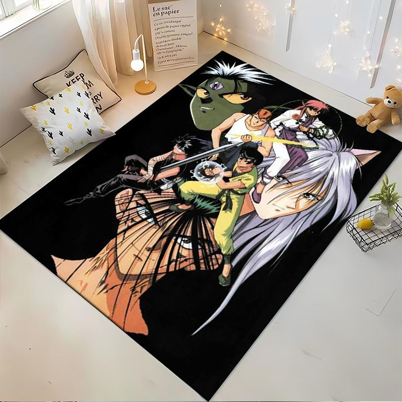 Anime Characters Printed Rug for Home Decor - Cartoon Style Carpet Suitable for use as an anti-slip for living room bedroom sofas