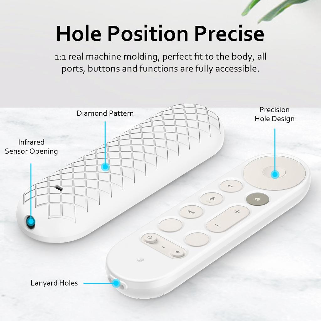 Custodia in Silicone per Telecomando per Google TV Streamer 4K 2024 Copertura Telecomando Durabilità Copertura Protettiva Supporto con Presa Sicura