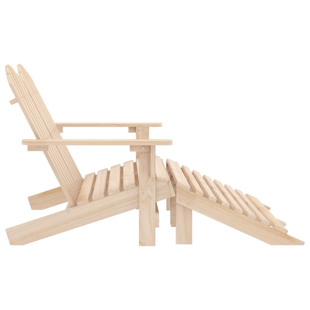 Vidaxl 2-Seater Adirondack Garden Chair with Footrest, Fir