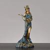 Resin Craft Nordic Sculpture Blinded Greek Wealth Goddess Fortuna Figurine Plouto Lucky Fortune Character Office Home Decor Gift