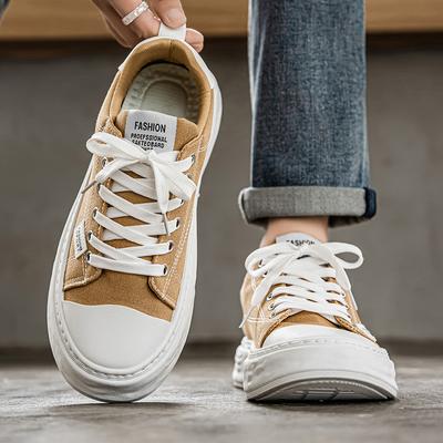 Thick Bottom Comfortable Breathable Anti Slip Sneakers Male Fashion Canvas Mesh Outsole Man Footwear Summer New Men Casual Shoes