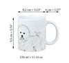 Bichon Frise, Bichon Tenerife, Bichon a poil frise - cup with a dog, cheerful cup for a dog lover, personalized gift from the Art-Dog brand