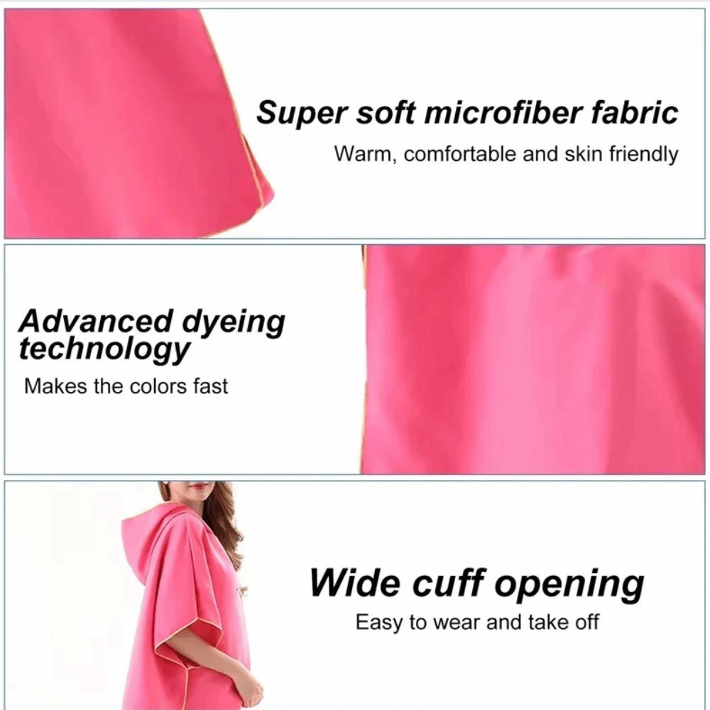 Absorbent Quick-drying Swimming Towels Hooded Beach Poncho Towels Swimming Dry Towels  Swimming