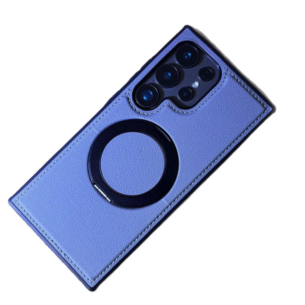 Samsung S25 Ultra Drehständer Leder Magnetische Hülle