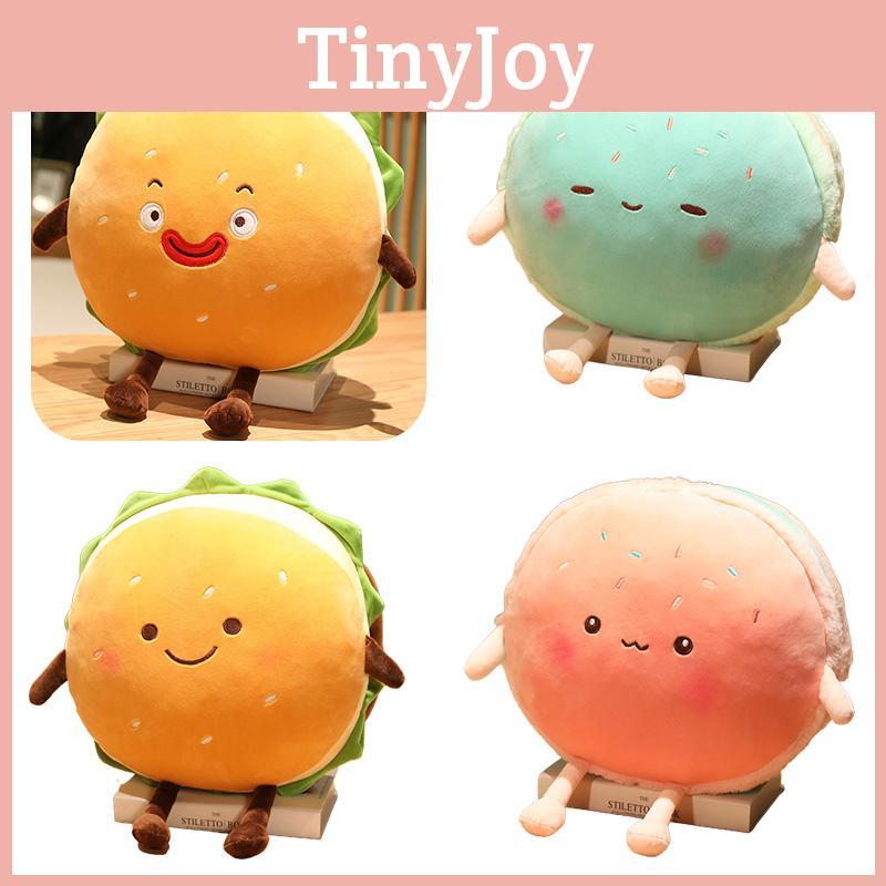 Hamburger Plush Toy With Pp Cotton Soft Filling For Kids Gift And Cozy Hand Warmer