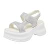 Thick-soled Rhinestone Sandals Women's Summer New Muffin Shoes, Fashionable and Versatile Women's Shoes