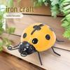 Ladybug Wrought Iron Hanging Ornament for Outdoor Garden Décor