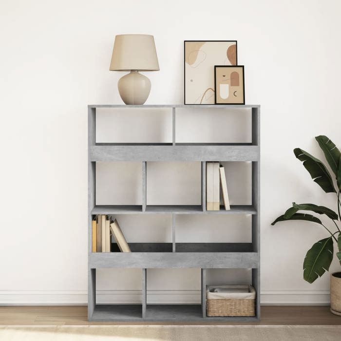VidaXL Bibliothèque gris béton 100x33x125,5 cm bois d'ingénierie 3309360