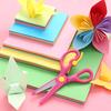 100 Sheets 15/20/25cm Square Origami Paper 10 Colors Double Sided DIY Scrapbook School Arts Crafts Kids Beginner Easy Fold Colorful Origami Sheets
