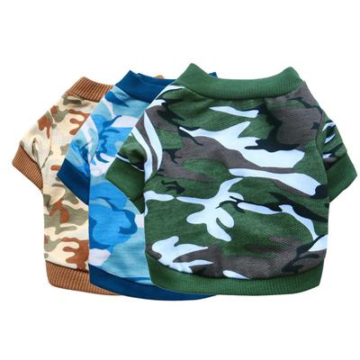 Camouflage Print Winter Pet T-shirt Sweatshirt Coat Costume Small Dog Clothing