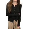 Cardigan in Maglia Fine KANING con Scollo a V e Maniche Lunghe da Donna - Maglione Autunno 2025