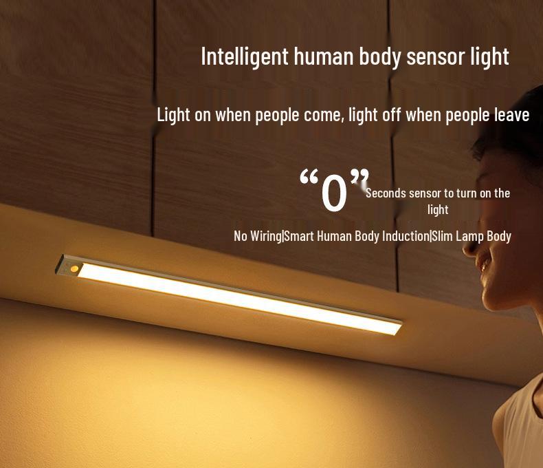 Ultra-thin LED Motion Sensor Magnetic Light Strip for Cabinets and Wardrobes