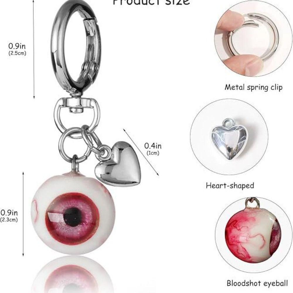 Eyeball Charms Halloween Eyes Keychain Goth Style Eye Keychain  Halloween Accessories