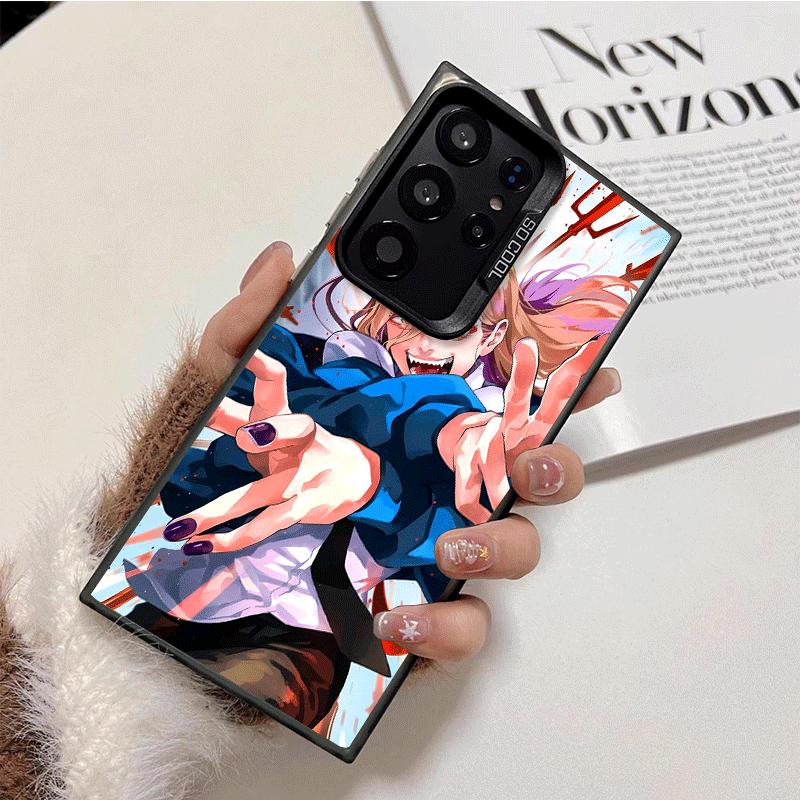 Anime Character Power CSM Soft Phone Case for Samsung Galaxy S24 S25 FE S26 Edge S23 Ultra S22 Plus S21 + Shockproof Cover Back