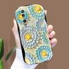 Cute Cartoon Pattern Cream Texture Casing Wavy Edge Soft Silicone Cover Phone Case for Huawei Honor Infinix Tecno iPhone