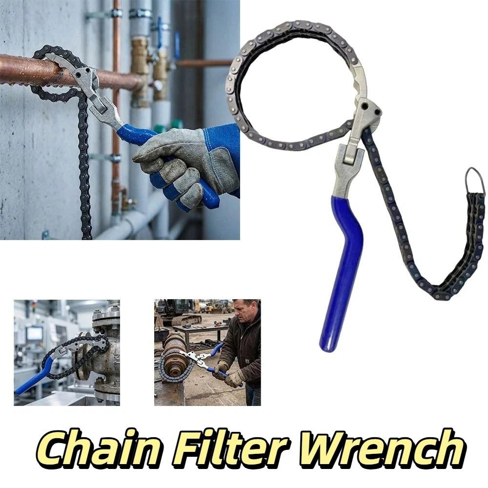 Flexible Chain Chain Filter Wrench Adjustable Grip Oil Filter Removal Tool  Oil Filter Disassembly