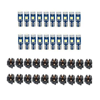 Beschriftungen 20 Stück T5 LED Lichter für Auto Armaturenbrett Panel Anzeige 0-3SMD Licht Ersatz