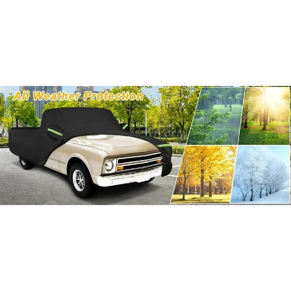 Vodotěsné Potahy na Auto Venkovní Potah na Nákladní Auto se Zipem s Ochrana proti Větru Slunci UV a Prachu Pro Chevrolet C10 C20 K10 1960-1991