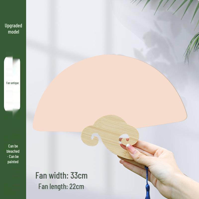 Thickened Xuan Paper Round Fan - Blank Lacquer Fan Kit for Chinese Painting & Calligraphy, Ancient Style, Double-Sided, Ideal for Children