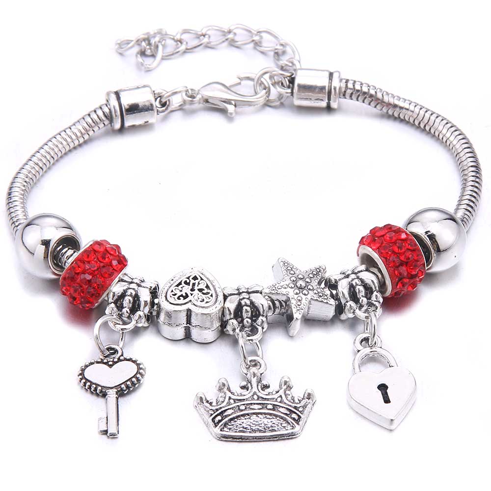 Bangles Jewelry White Butterfly Crown Beads Bracelets Brands Bracelets Fit Women Girl Gift