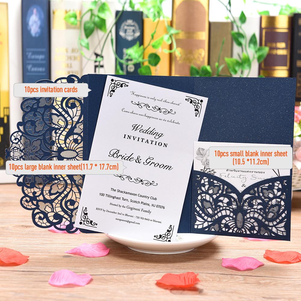 

10шт жемчужная бумага цветочные пригласительные билеты держатели приглашений с чистым внутренним листом для свадьбы